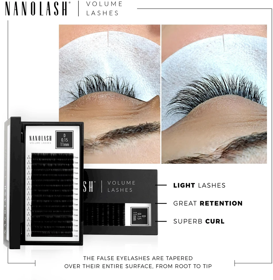 Nanolash Volume Lashes Dirbtinės blakstienos 0,15 D 11 Mm 1 U