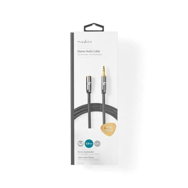 Nedis 2m 3.5mm stereo prailgintuvas pakuotėje