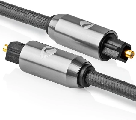 Nedis TOSLINK optinis audio kabelis su metaliniais antgaliais