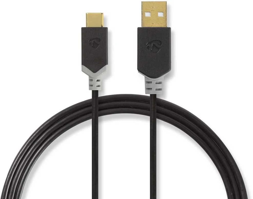 NEDIS CCBW60601AT30 Laidas USB 2.0 | USB-A kištukas | USB-C™ kištukas | 60 W | 480 Mbps | 1,00 m