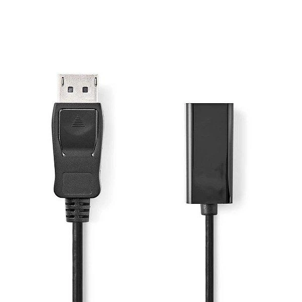 Nedis 0,2 m DisplayPort - HDMI-Kabelis, Juodas [DisplayPort-Stecker - HDMI-Buchse]