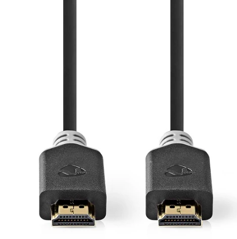 Nedis Ultra High Speed HDMI kabelis su Ethernet 1 m paauksuotu [juodas]