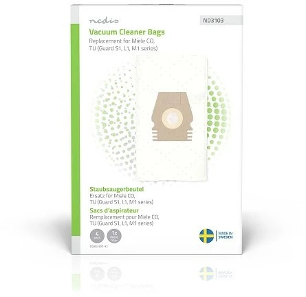Nedis DUBG1900-4.1 Vacuum Cleaner Bags for Miele CO / Miele Guard S1 / L1 / M1 Series