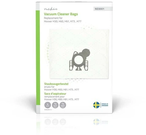 Nedis DUBG900-4.1 Vacuum Cleaner Bags for Hoover H30/H60/H61/H73/H77