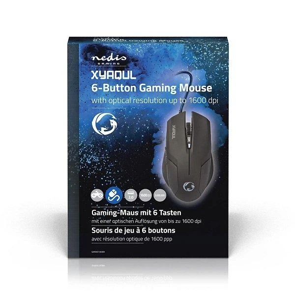 MAU Nedis Gaming-Pelė Kabelgeebunder su pašvietimu 2400 dpi6 Tasten