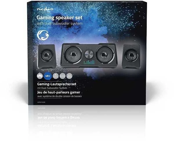 Kompiuterio kolonėlės Nedis GSPR31020BK koloninis garsiakalbis 2 krypčių garsiakalbis Juodas Wired 6 W