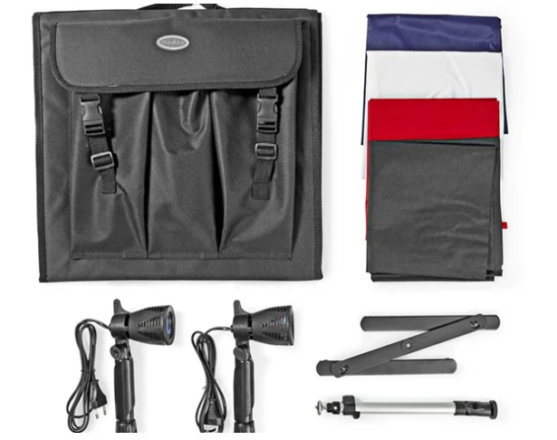 Objektyvas Nedis LED fotostudijos rinkinys 40 x 40 cm | 6500 K | Sulankstomas