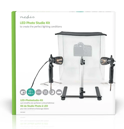 „Nedis SKT010WT-LED“ fotostudijos rinkinys, 40 x 40 cm / 6500 K