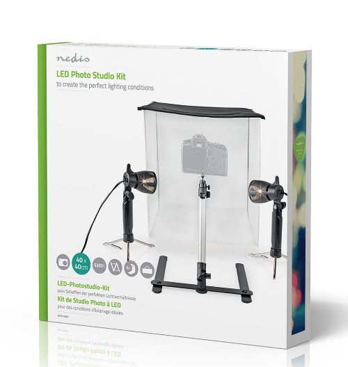 „Nedis SKT010WT-LED“ fotostudijos rinkinys, 40 x 40 cm / 6500 K