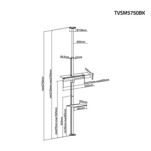 Laikiklis Nedis TVSM5750BK