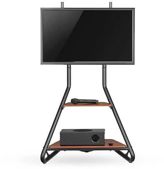 Laikiklis Nedis TV Bodenständer 37 - 75 " | maximal unterstützes Bildschirmgewicht: 40 kg | Bauhaus Design | Einstellbare voreingestellte Höhen | MDF / Stahl |