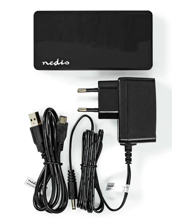 Nedis UHUBU2430BK USB šakotuvas 4 prievadų USB 2.0