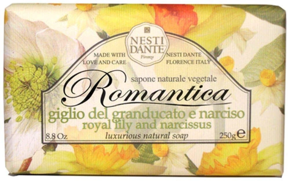 Nesti Dante Romantica natūralus muilas Lily & Narcissus 250 g