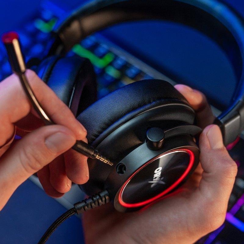 Ausinės Niceboy ORYX X500 SHADOW Juoda