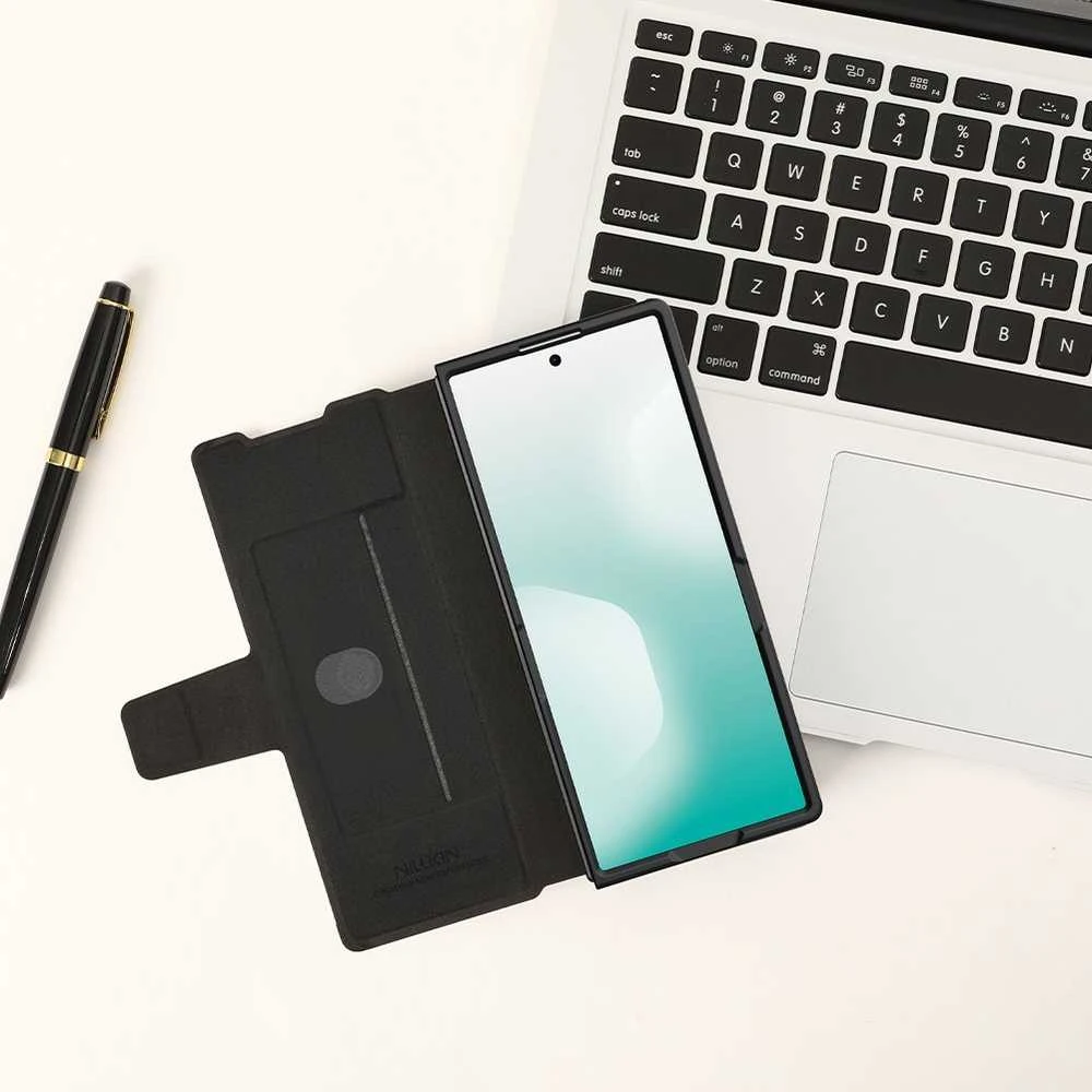 Nillkin Aoge dėklas skirtas Samsung Galaxy Z Fold 7 juodos spalvos