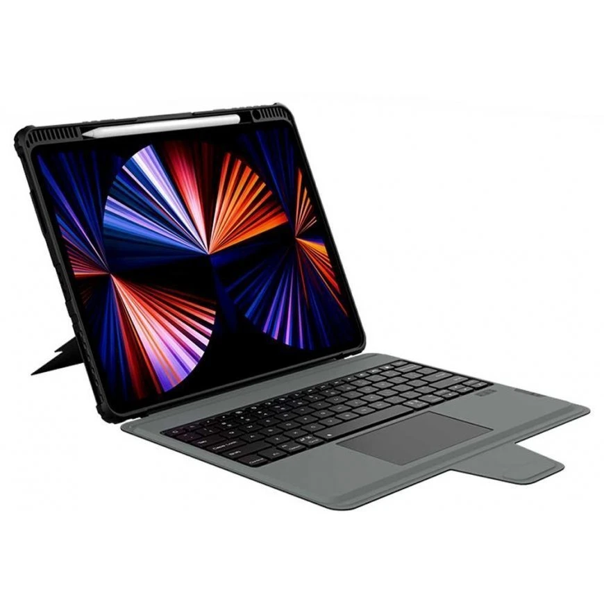 Nillkin Bumper Combo dėklas su klaviatūra versija su pašvietimu) skirtas Apple iPad 10.9 2022/11 2025 juodos spalvos