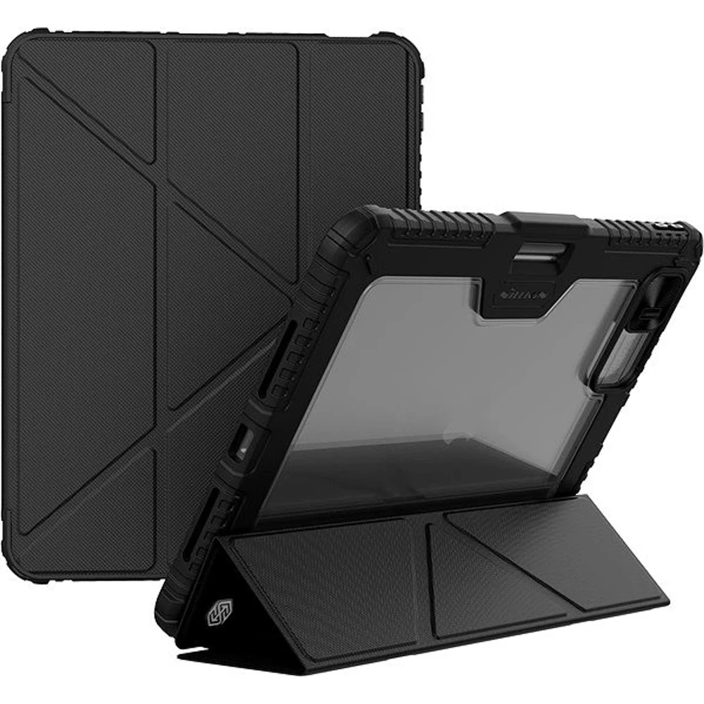 Nillkin Bumper PRO Protective Stand Multi-angle Apple iPad Pro 13 2024 dėklas planšetiniam kompiuteriui juodos spalvos