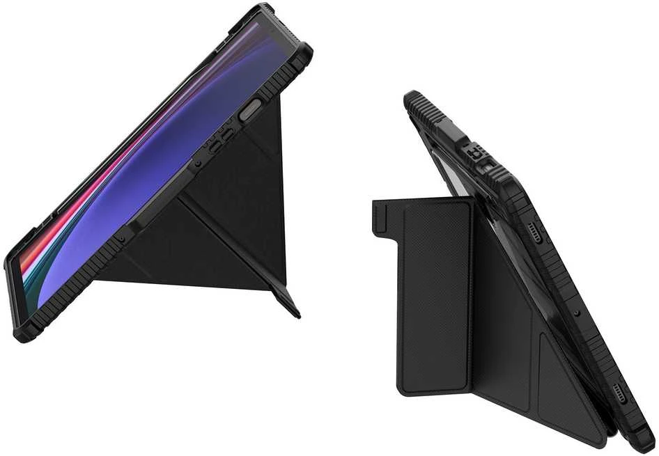 Nillkin Bumper PRO Protective Stand dėklas Multi-angle skirtas Samsung Galaxy Tab S10 FE juodos spalvos