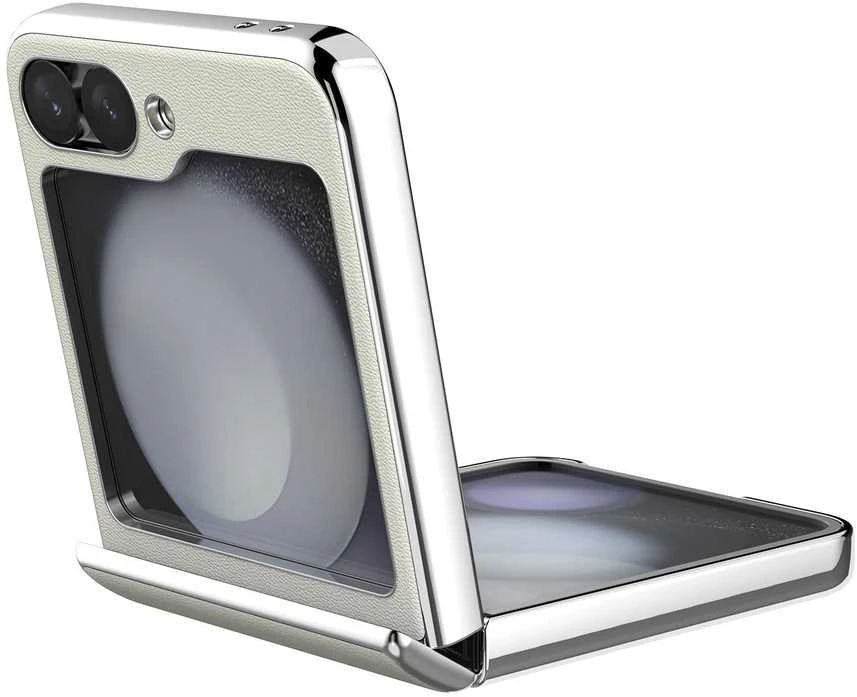 Nillkin CamShield Flip dėklas skirtas Samsung Galaxy Z Flip 6/7 FE baltos spalvos