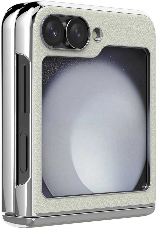 Nillkin CamShield Flip dėklas skirtas Samsung Galaxy Z Flip 6/7 FE baltos spalvos