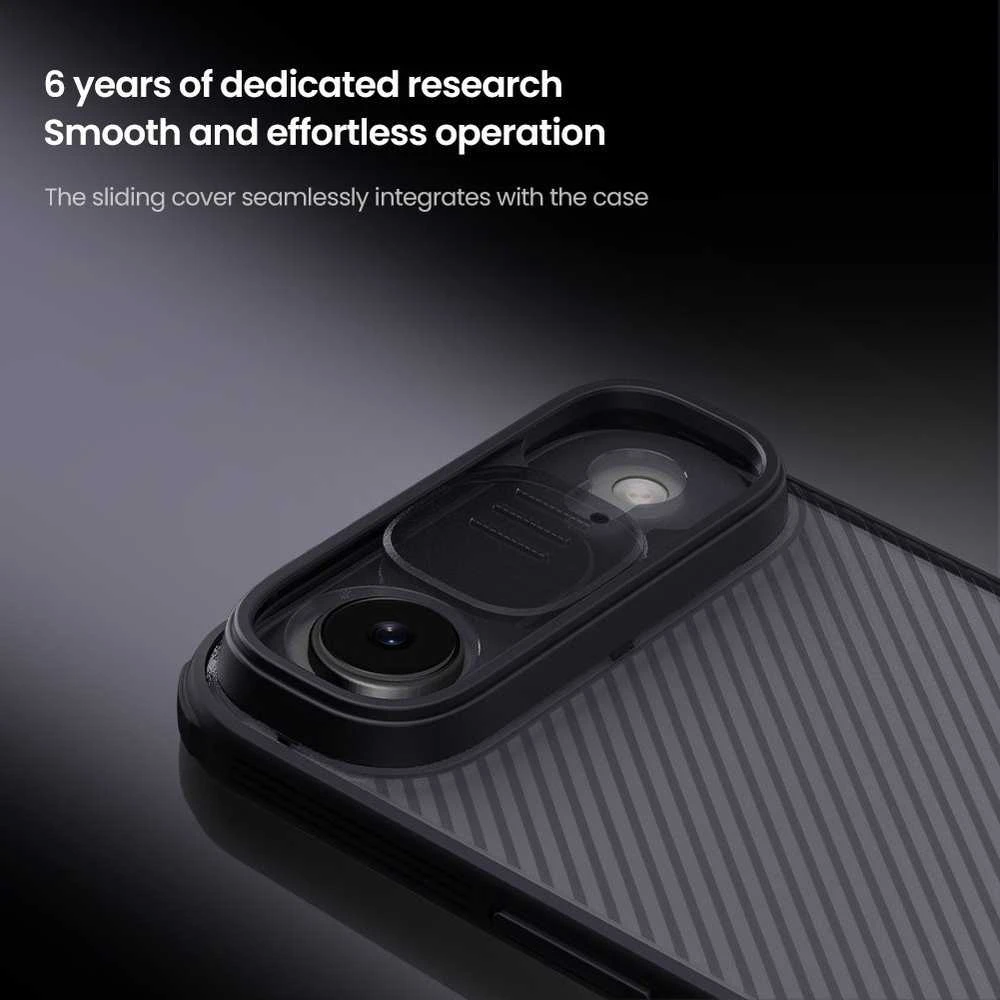 Nillkin CamShield PRO dėklas skirtas Apple iPhone Air skaidrus juodos spalvos