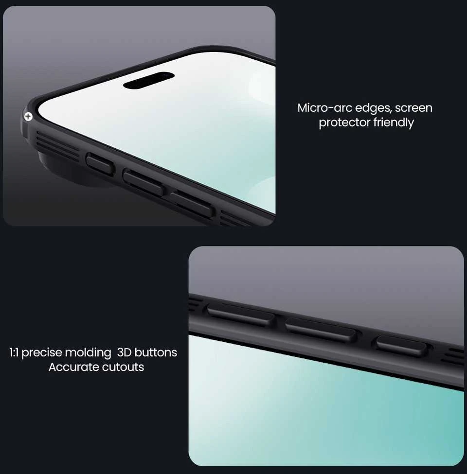 Nillkin CamShield PRO dėklas skirtas Apple iPhone Air skaidrus juodos spalvos