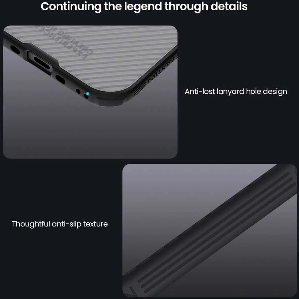 Nillkin CamShield PRO dėklas skirtas Apple iPhone Air skaidrus juodos spalvos