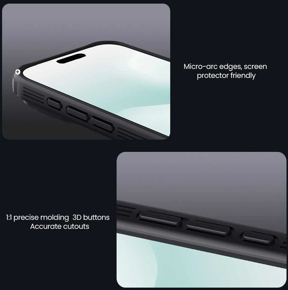 Nillkin CamShield PRO dėklas skirtas Apple iPhone 17 Pro Max juodos spalvos