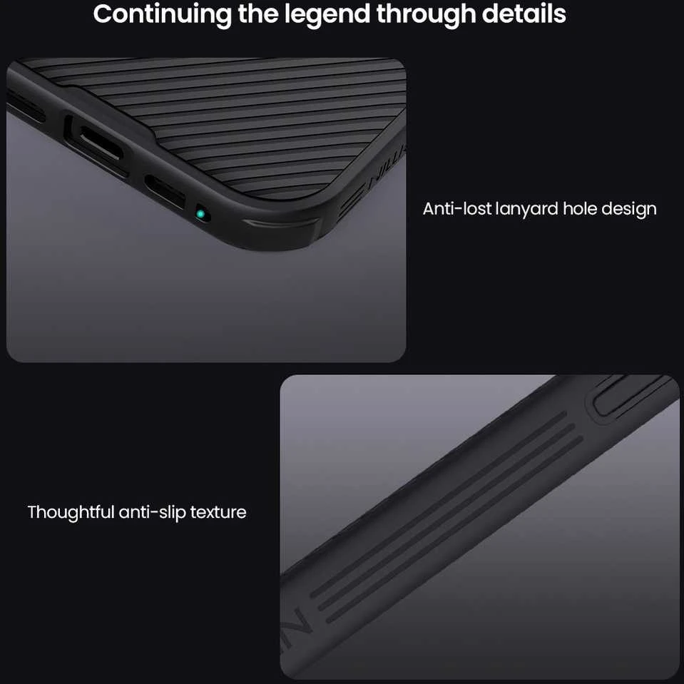 Nillkin CamShield PRO dėklas skirtas iPhone 17 juodos spalvos