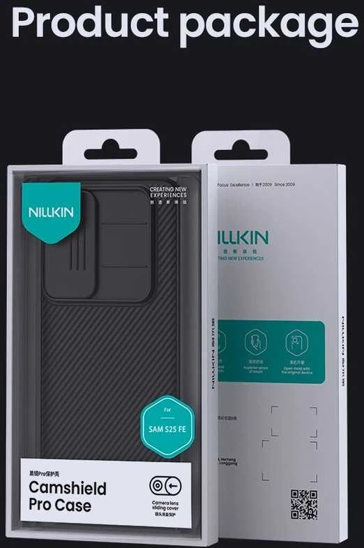 Nillkin CamShield PRO dėklas skirtas Samsung Galaxy S25 FE juodos spalvos