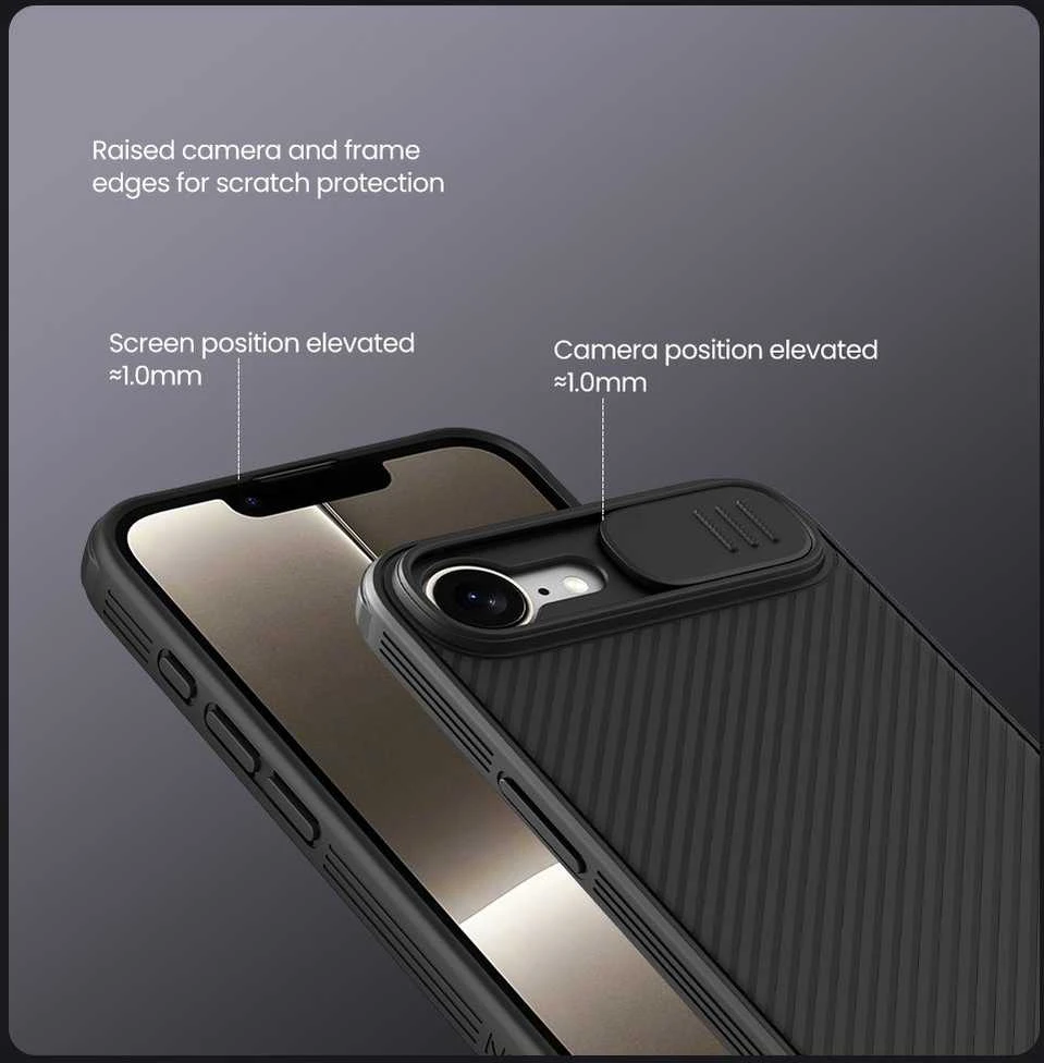 Nillkin CamShield Pro Apple iPhone 16e – dėklas telefonui mėlynos spalvos