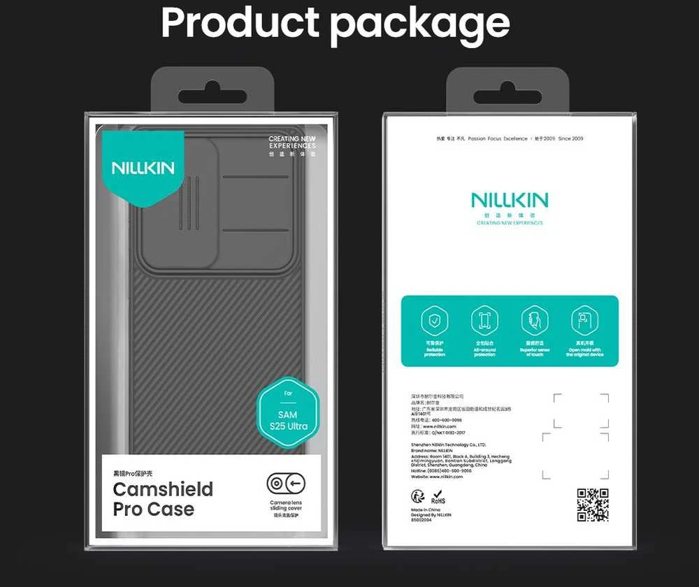 Nillkin CamShield PRO Hard Samsung Galaxy S25 Ultra dėklas telefonui juodos spalvos