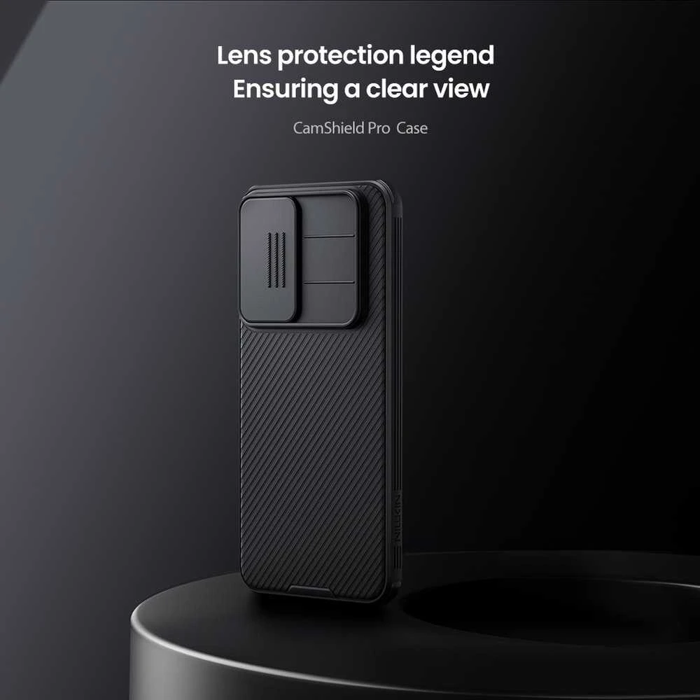 Nillkin CamShield PRO Hard Samsung Galaxy A56 5G dėklas telefonui juodos spalvos