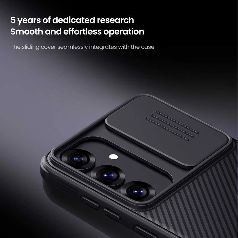 Nillkin CamShield PRO Hard Samsung Galaxy S25 dėklas telefonui juodos spalvos