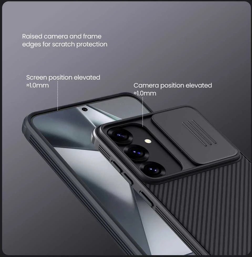 Nillkin CamShield PRO Hard Samsung Galaxy S25 dėklas telefonui juodos spalvos