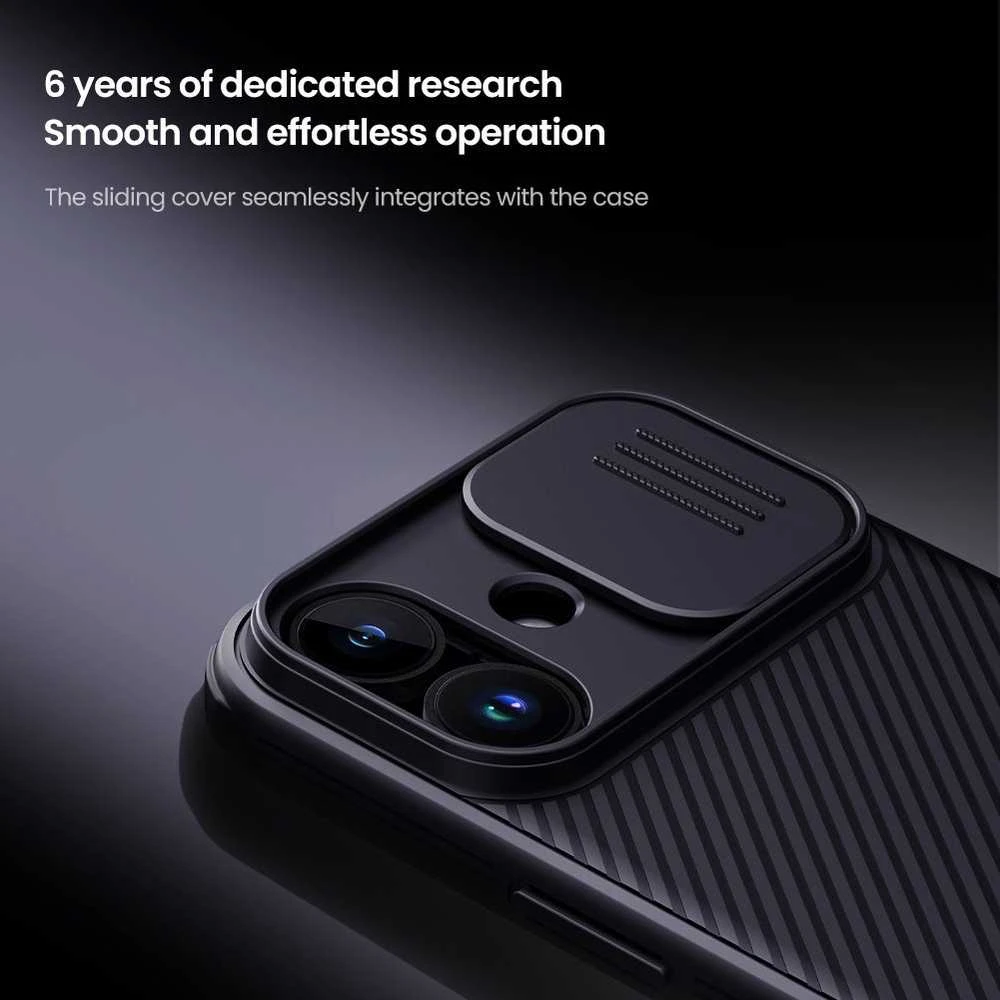 Nillkin CamShield PRO Magnetic Hard dėklas skirtas Apple iPhone 17 juodos spalvos