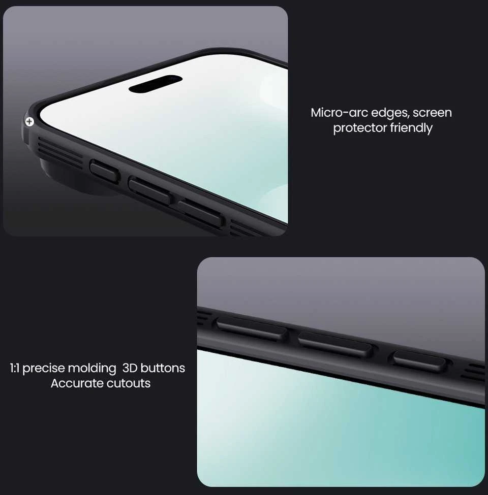 Nillkin CamShield PRO Magnetic Hard dėklas skirtas Apple iPhone Air skaidrus juodos spalvos
