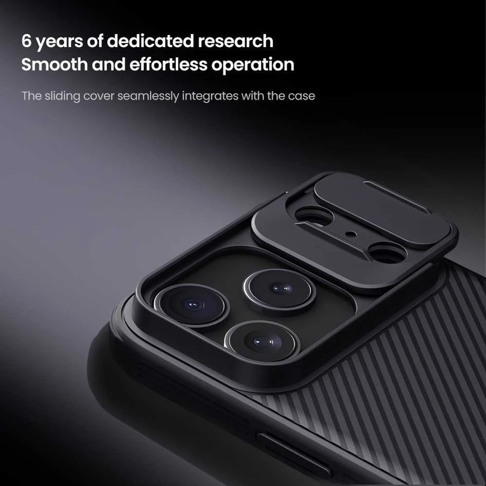 Nillkin CamShield PRO Magnetic Hard dėklas skirtas Apple iPhone 17 Pro juodos spalvos