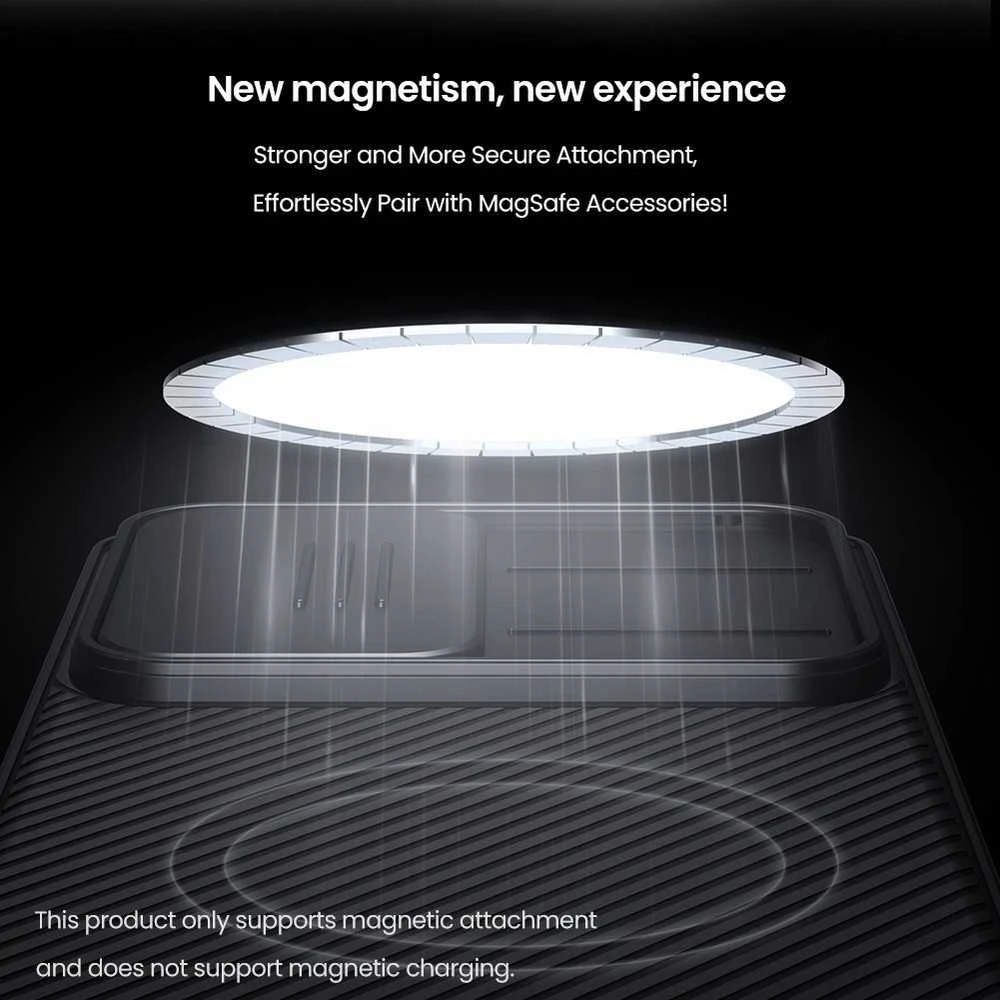 Nillkin CamShield PRO Magnetic Hard dėklas skirtas Samsung Galaxy S25 Ultra juodos spalvos