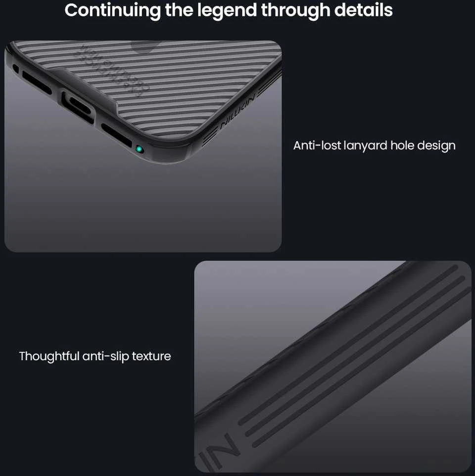 Nillkin CamShield PRO Magnetic Hard dėklas skirtas Apple iPhone 17 Pro skaidrus juodos spalvos