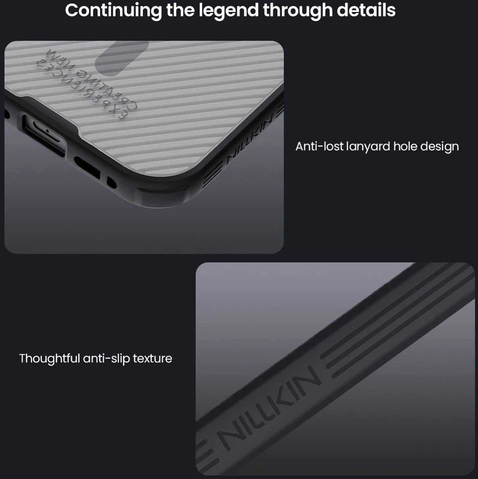 Nillkin CamShield PRO Magnetic Hard dėklas skirtas Apple iPhone 17 skaidrus juodos spalvos