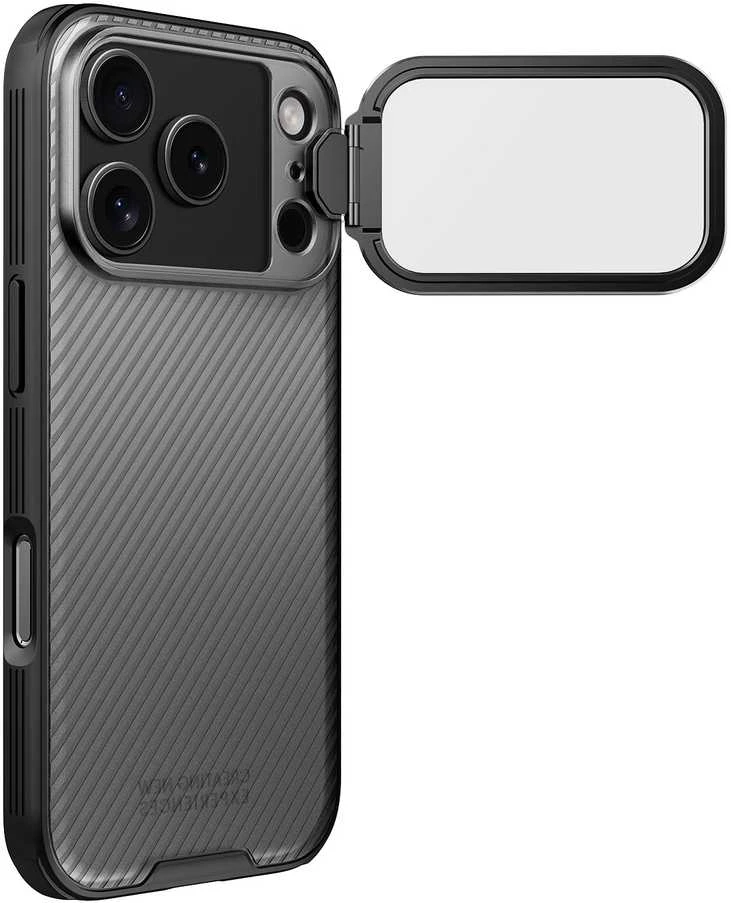 Nillkin CamShield Prop dėklas skirtas Apple iPhone 17 Pro skaidrus juodos spalvos