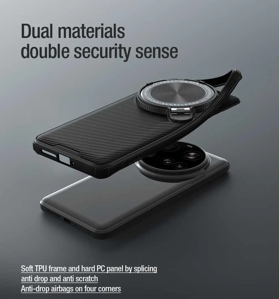 Nillkin CamShield Prop dėklas skirtas Xiaomi 15 Ultra juodos spalvos