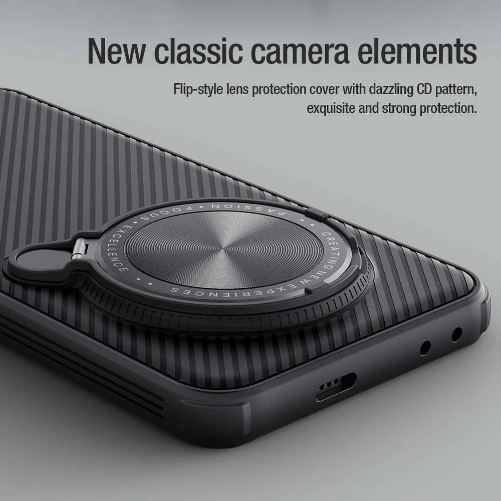 Nillkin CamShield Prop Magnetic Honor Magic7 Pro dėklas telefonui juodos spalvos