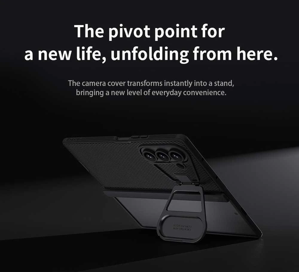 Nillkin CamShield Prop Magnetic dėklas skirtas Samsung Galaxy Z Fold 7 juodos spalvos