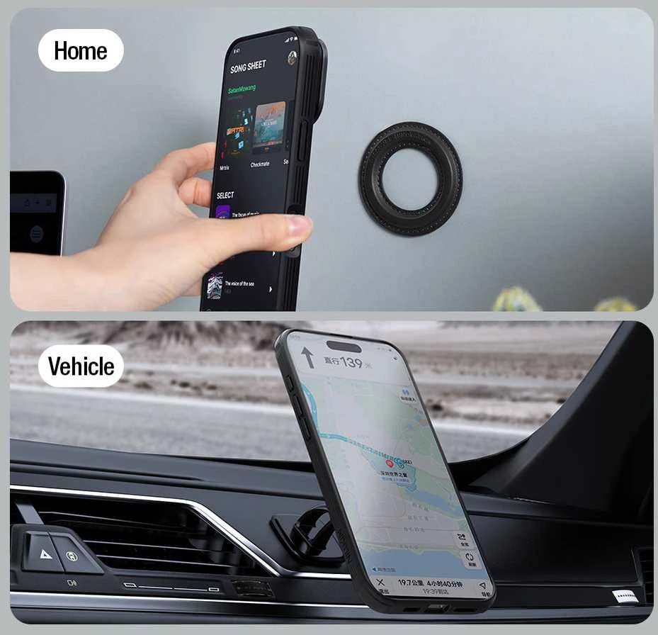 Nillkin CamShield Prop Magnetic dėklas skirtas Apple iPhone 17 Pro juodos spalvos