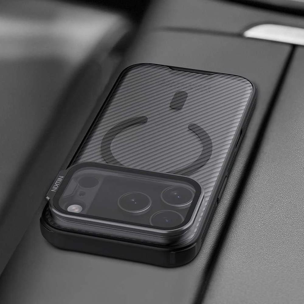 Nillkin CamShield Prop Magnetic dėklas skirtas Apple iPhone 17 Pro skaidrus juodos spalvos
