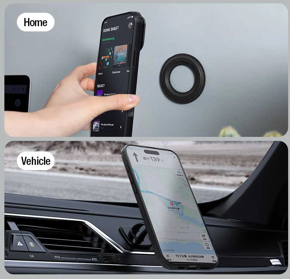 Nillkin CamShield Prop Magnetic dėklas skirtas Apple iPhone 17 Pro Max juodos spalvos
