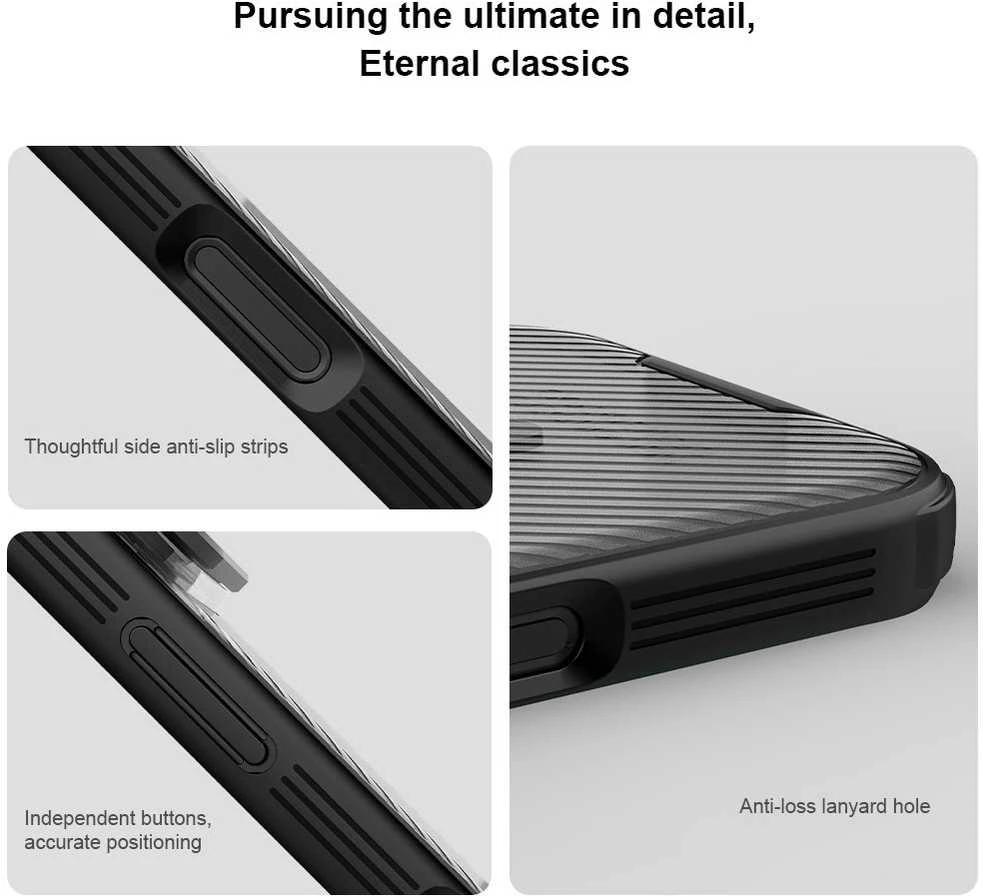 Nillkin CamShield Prop Magnetic dėklas skirtas Apple iPhone 17 Pro skaidrus juodos spalvos
