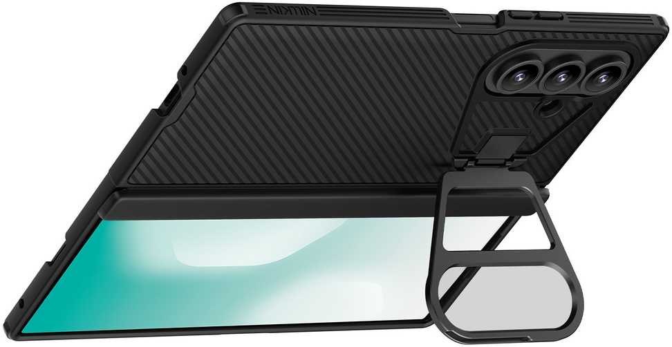 Nillkin CamShield Prop Magnetic (skaidrus Lens) dėklas skirtas Samsung Galaxy Z Fold 7 juodos spalvos